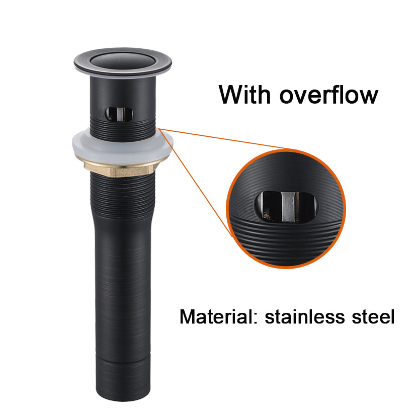 4011B-MB | Bathroom Faucet Matt Black with Pop-up Drain & Supply Hoses 2-Handle 360 Degree High Arc Swivel Spout Centerset 6 Inch Vanity Sink Faucet 4011B-MB