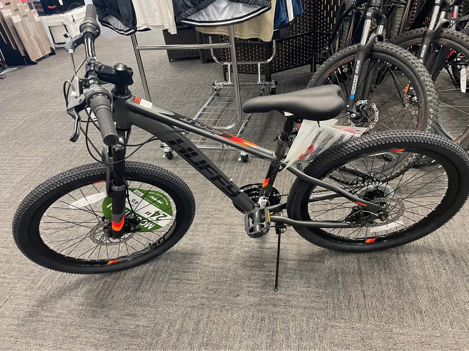 Huffy Scout Hardtail Mountain Bike, 24 Wheels, 21-Speeds, Disc