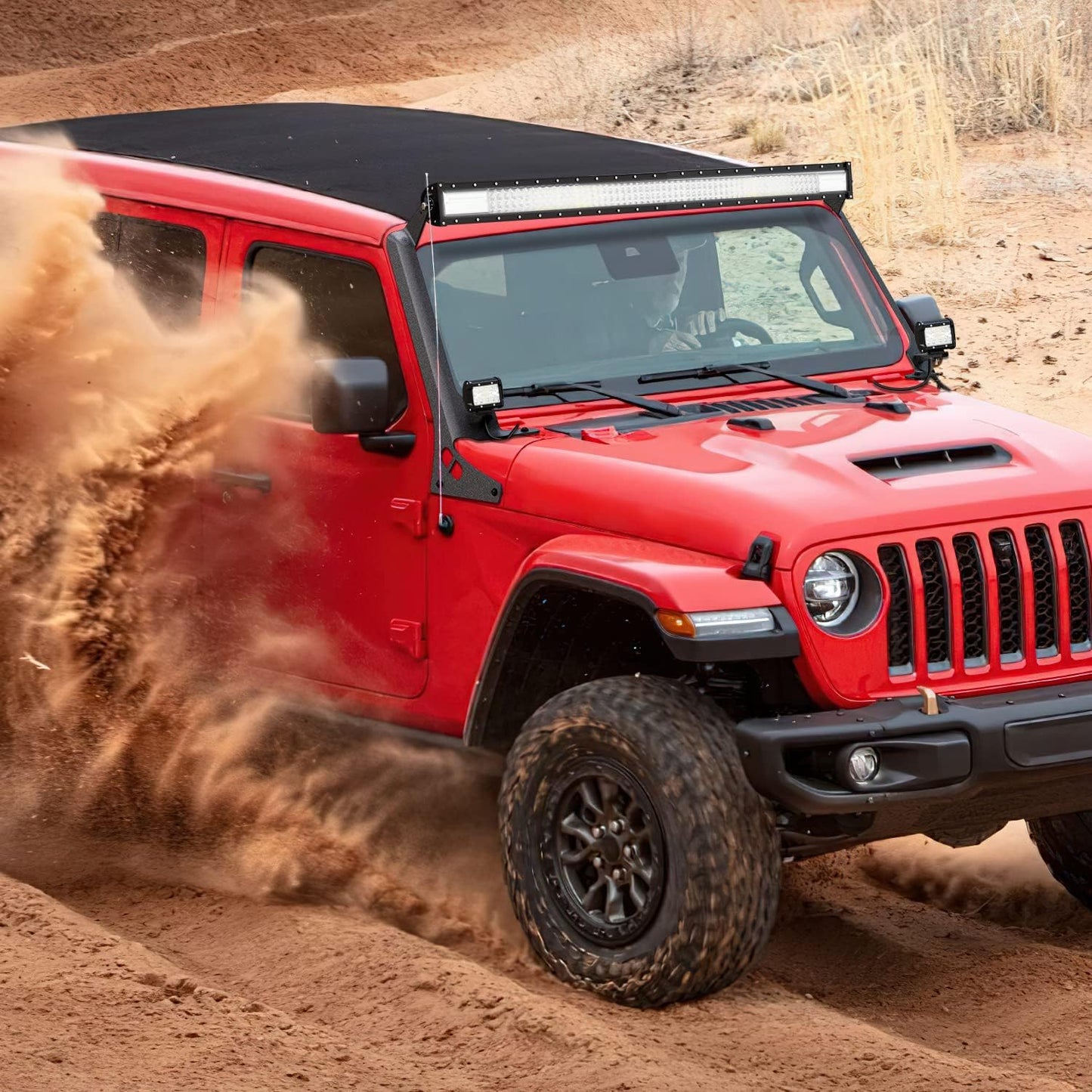 52″-JL Wrangler Light Bar Bracket With A-Pillar-Set