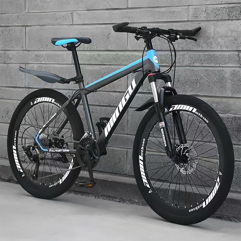 Adult Grayish-Blue Mingu Mountain Bike 21 Speed 26