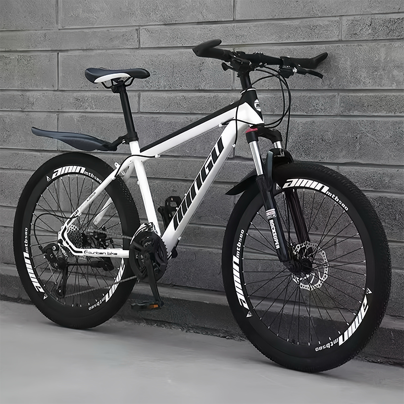 White Black Mingu Mountain Bike 21 Speed 26 Wheel Bicycle For Men Wom RigMore In Stock