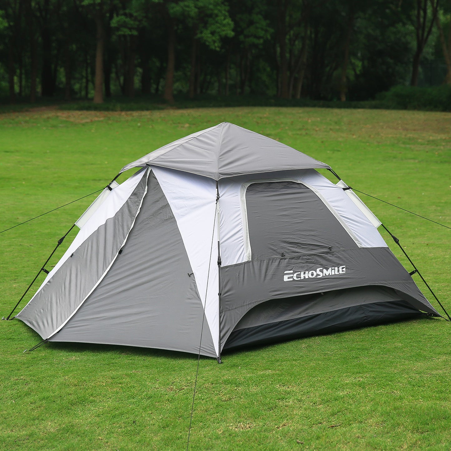 4-Person White + Gray Double Layer Umbrella Tent