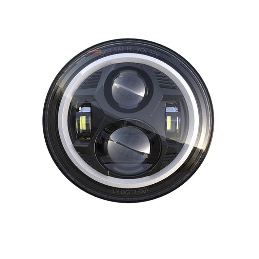 7-inch Spider Headlight With Aperture-black-single Black Box