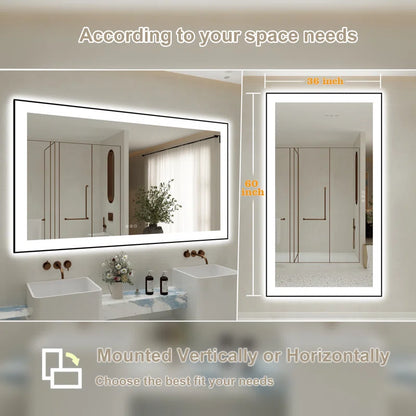 60" X 36" This wall mirror is a Practical and decorative mirror