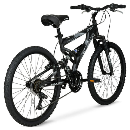 refurbish  Hyper Bicycles Havoc Mountain Bike, 24" Wheels, Youth Ages 10-14 Years Old, Black