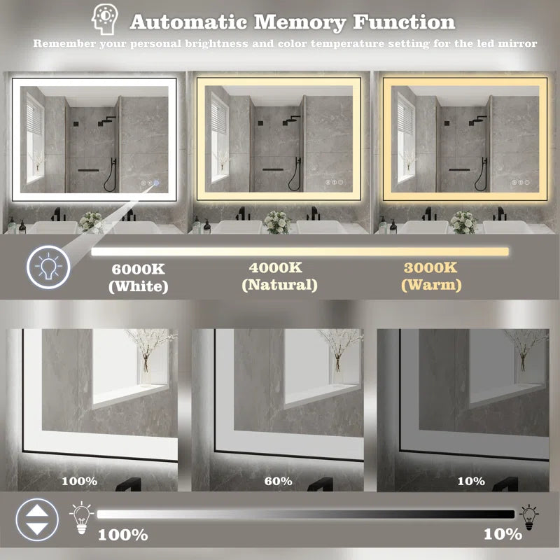 48" X 36" This wall mirror is a Practical and decorative mirror