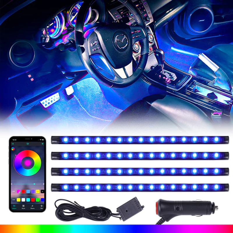 Atmosphere light 15LED RGB APP-cigarette lighter plug color box