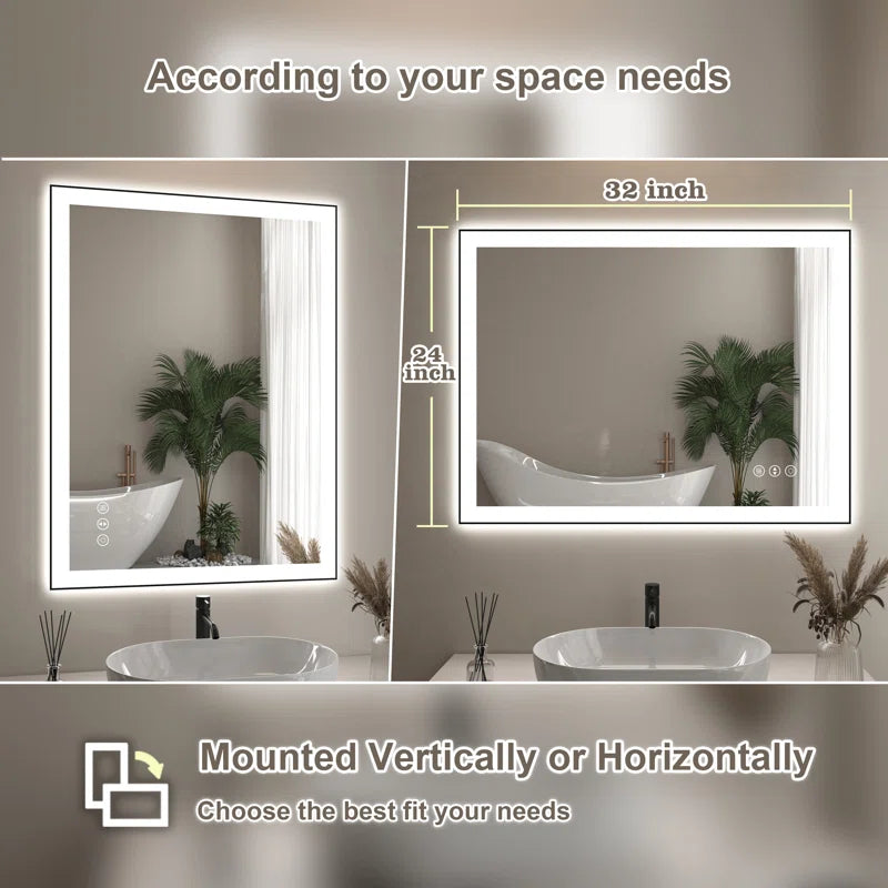 32" X 24" This wall mirror is a Practical and decorative mirror