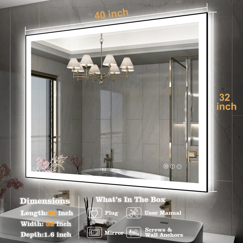 40" X 32" This Wall Mirror Is A Practical And Decorative Mirror