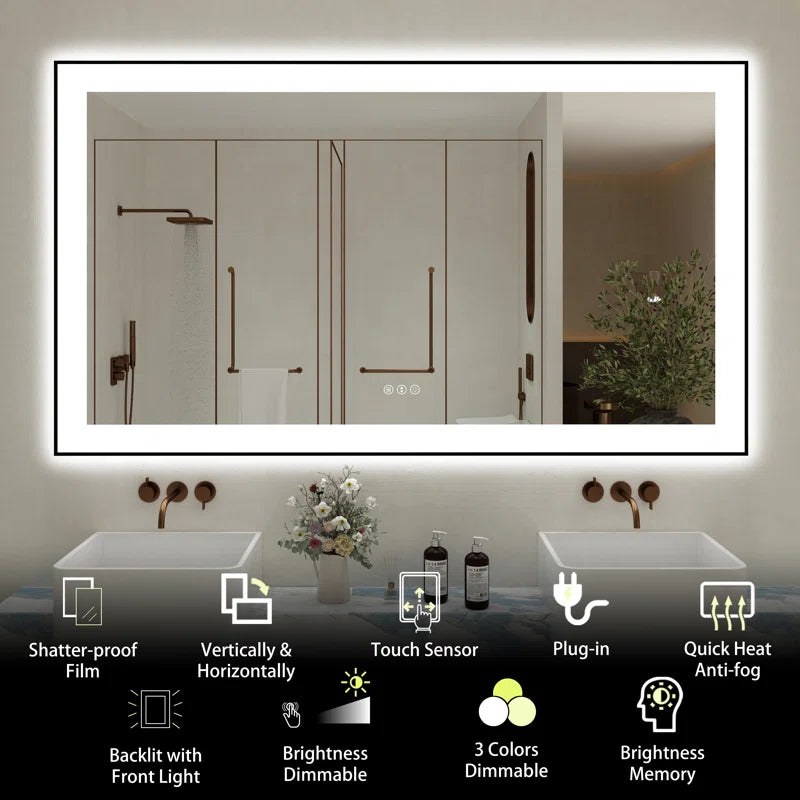 60" X 36" This wall mirror is a Practical and decorative mirror