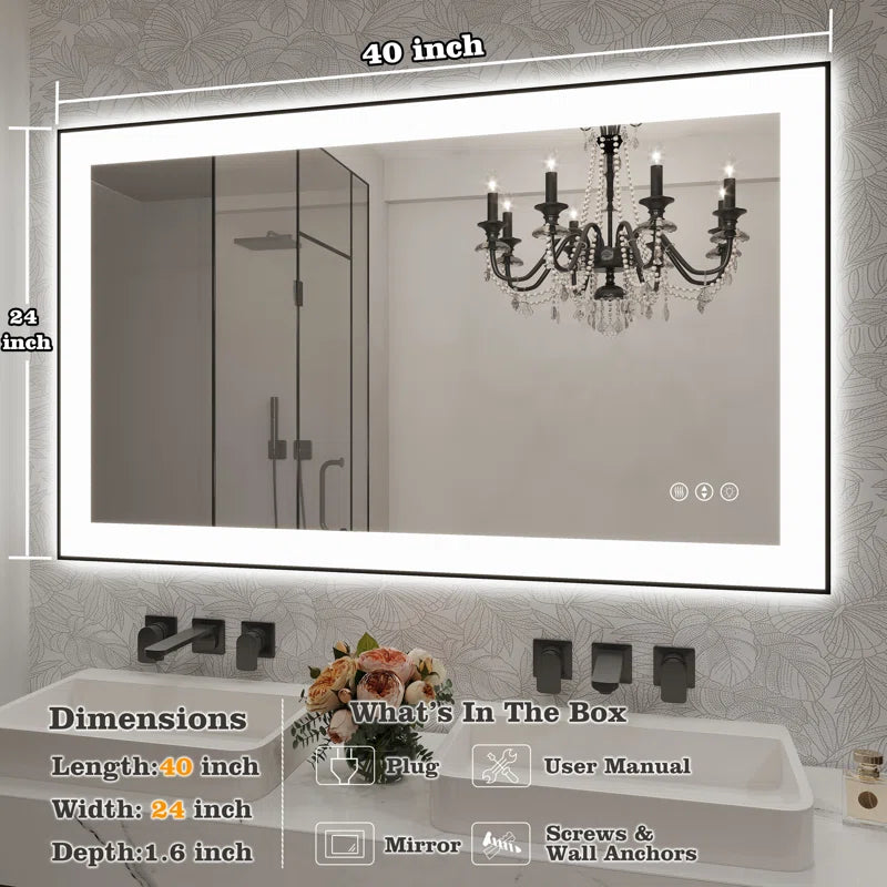 40" X 24" This wall mirror is a Practical and decorative mirror