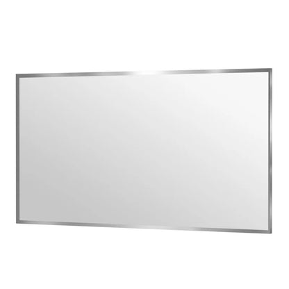 55" x 30"( Silver)Lesamuel Wall Mounted Vanity Mirror w/ Aluminum Frame for Bedroom, Entryway, Living Room