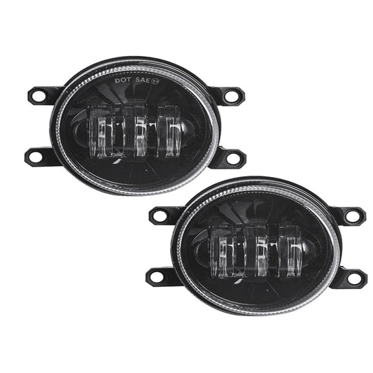 Used-4 Inch Toyota Fog Lamp Ordinary Model-Black Without Aperture-Pair Black Box