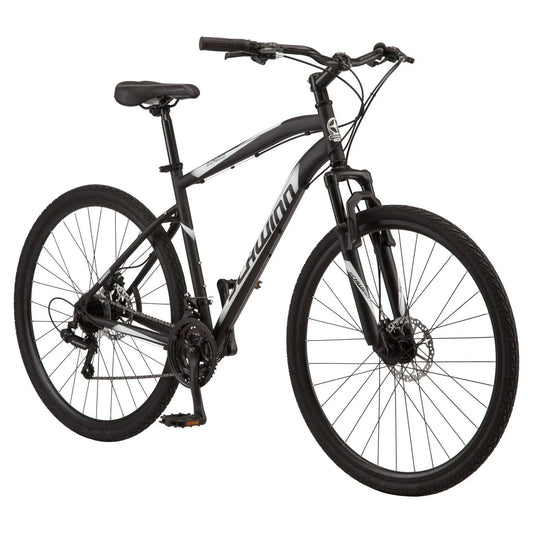 Refurbish 27.5'' Schwinn 700c Glenwood Hybrid Bike, Adults +14 Years, Black, 21 Speeds