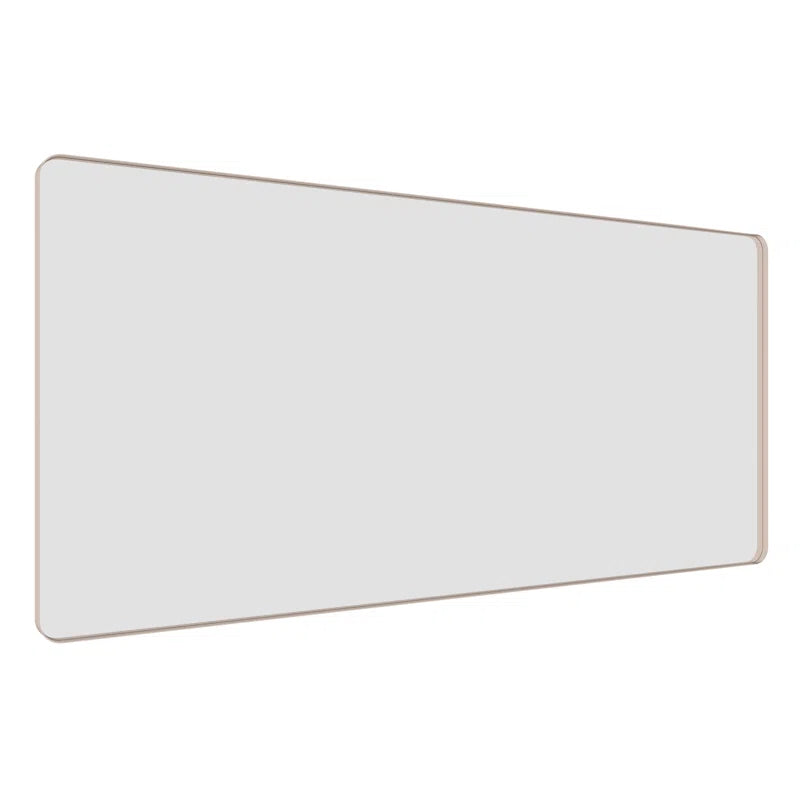 77" x 36"(Silver)Filleted Corner Wall Mounted Mirror, Bathroom Mirror, Vanity Wall Mirror With Metal Frame