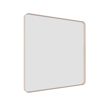 30" x 30" (Silver) Filleted Corner Wall Mounted Mirror, Bathroom Mirror, Vanity Wall Mirror With Metal Frame