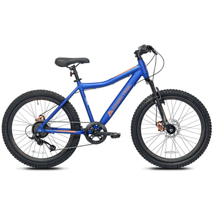 refurbish Ozark Trail 24" Glide Mountain Bike, 8 Speed, Blue, Fits Riders 4'6" - 5'6", Teen, Unisex