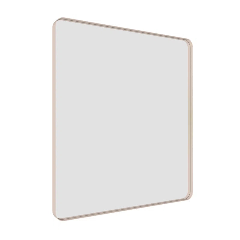 32" x 36" (Silver) Filleted Corner Wall Mounted Mirror, Bathroom Mirror, Vanity Wall Mirror With Metal Frame