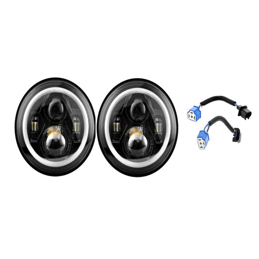 7-inch Spider Headlight with Aperture-Black-Pair Black Box