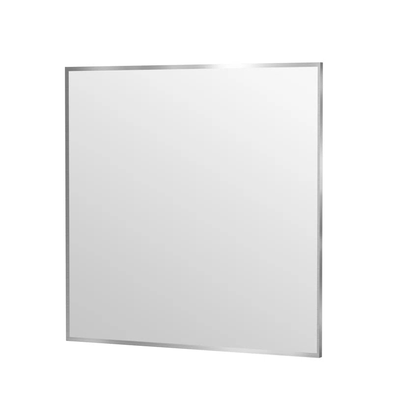 36" x 36"(Silver) Lesamuel Wall Mounted Vanity Mirror w/ Aluminum Frame for Bedroom, Entryway, Living Room