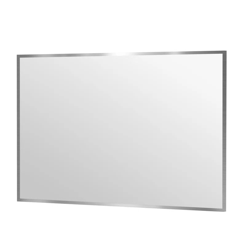 55" x 36"(Silver)Lesamuel Wall Mounted Vanity Mirror w/ Aluminum Frame for Bedroom, Entryway, Living Room