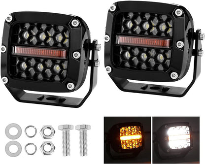 60W Led Work Light Honey Comb Black