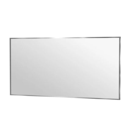 72" x 36"（Silver）Lesamuel Wall Mounted Vanity Mirror w/ Aluminum Frame for Bedroom, Entryway, Living Room