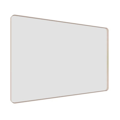 55" x 36"(Silver) Filleted Corner Wall Mounted Mirror, Bathroom Mirror, Vanity Wall Mirror With Metal Frame