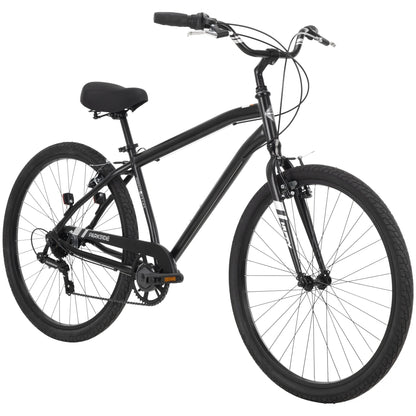 Refurbish Huffy Parkside Adult Mens Comfort Bike, 27.5" Wheels, 7-Speeds, Matte Black