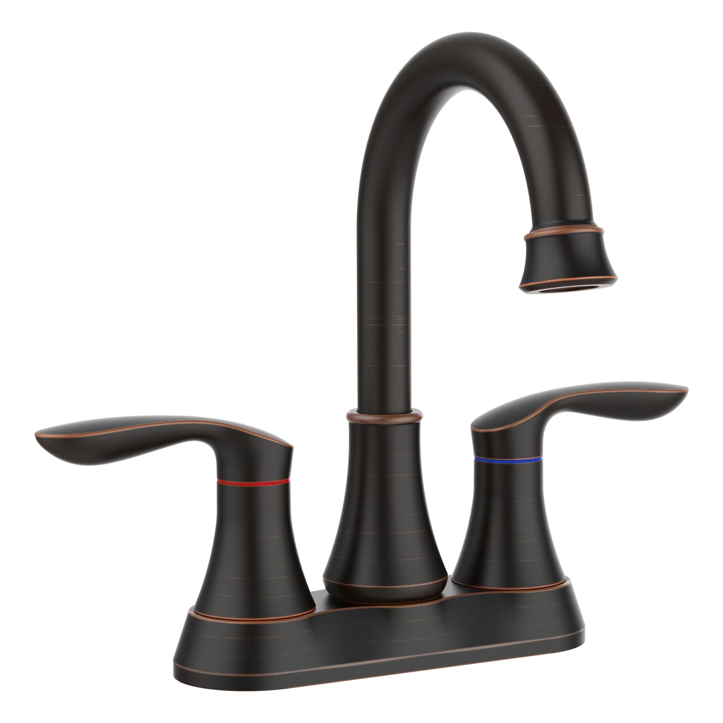 4011B-ORB  | 2-Handle 4-Inch Oil Rubbed Bronze Bathroom Faucet, Bathroom Vanity Sink Faucets with Pop-up Drain and Supply Hoses 