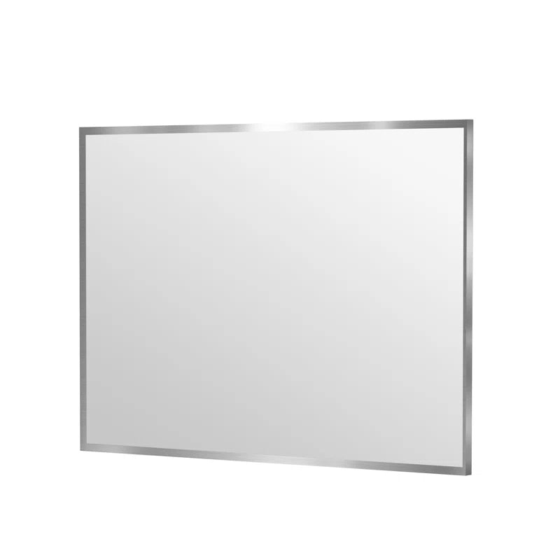 48" x 36" (Silver) Lesamuel Wall Mounted Vanity Mirror w/ Aluminum Frame for Bedroom, Entryway, Living Room