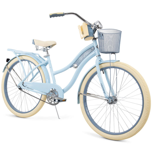 refurbish Huffy Nel Lusso Cruiser Bike, 26" Wheels, Adults Ages 13+ Years, Light Blue