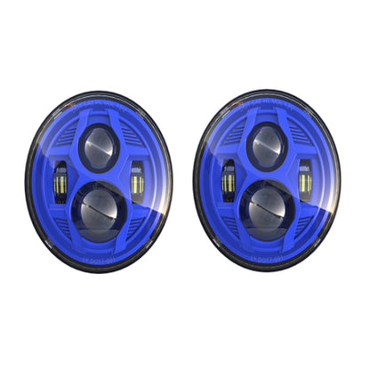 7 Inch Spider Headlight Without Aperture-Blue-Pair Black Box