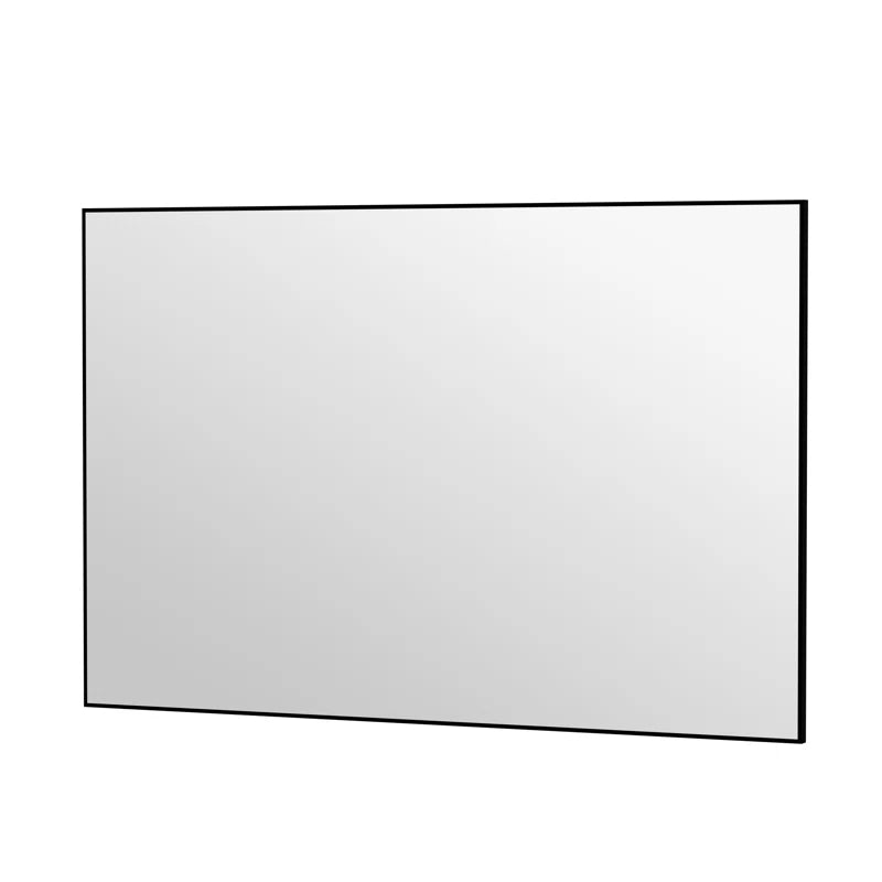 55" x 36" (Black) Lesamuel Wall Mounted Vanity Mirror w/ Aluminum Frame for Bedroom, Entryway, Living Room