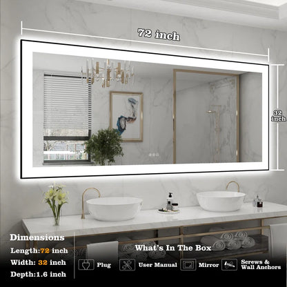 72" X 32" This Wall Mirror Is A Practical And Decorative Mirror