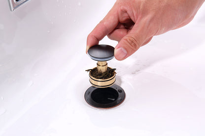 XSG-ORB07 | Pop-Up Drain Stainless Steel With Overflow Anti-Clogging for Vessel Sink Lavatory Vanity Sink Drain with Strainer Basket, Oil Rubbed Bronze