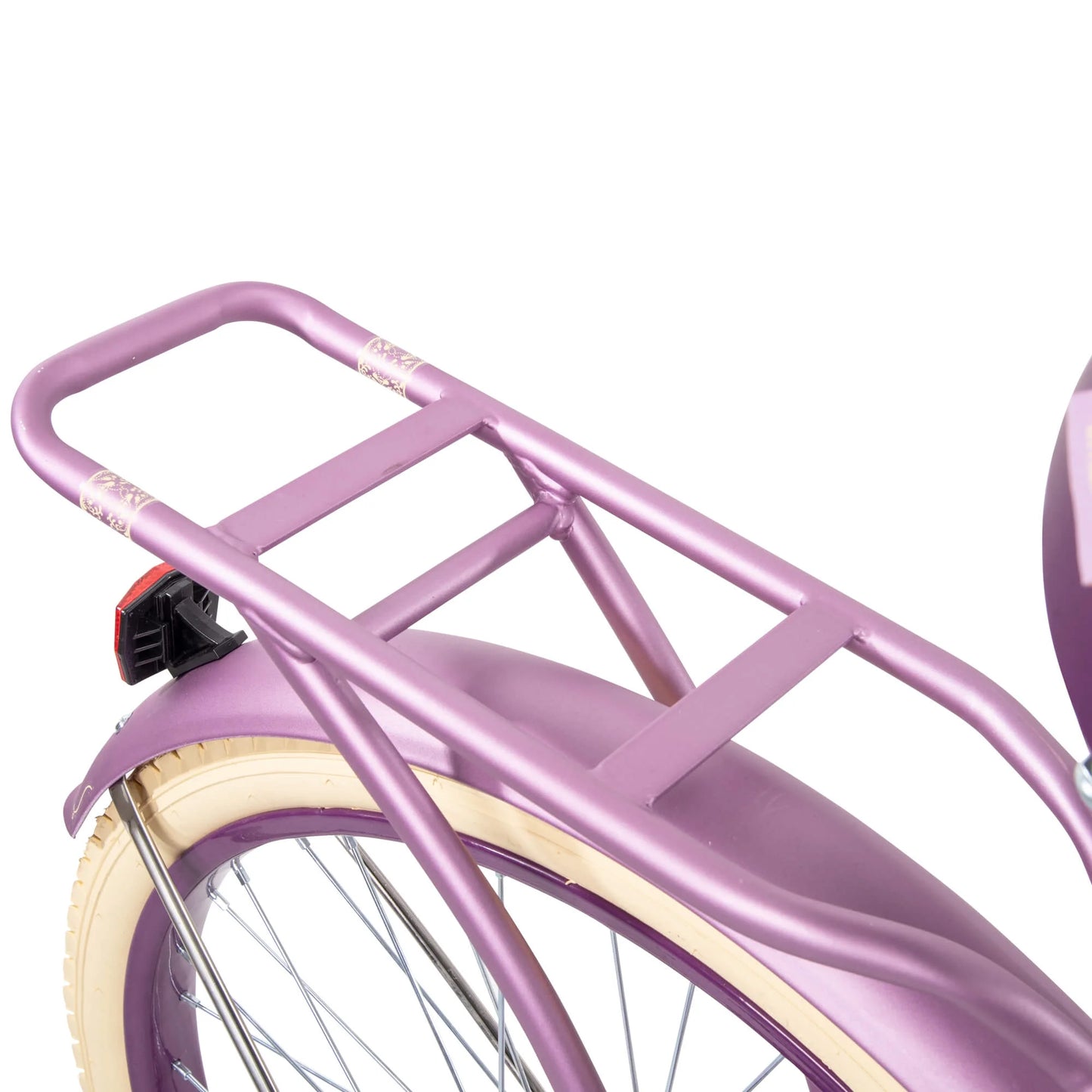 refurbish Huffy Nel Lusso Girls' Cruiser Bike, 24" Wheels, Ages 12+ Years, Purple