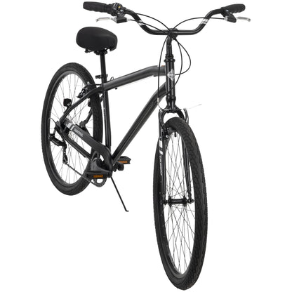 Refurbish Huffy Parkside Adult Mens Comfort Bike, 27.5" Wheels, 7-Speeds, Matte Black