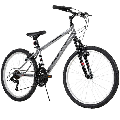 Refurbish  Huffy Rock Creek Mountain Bike, 24" Wheels, Adult Ages 13+, 18-Speeds, Grey