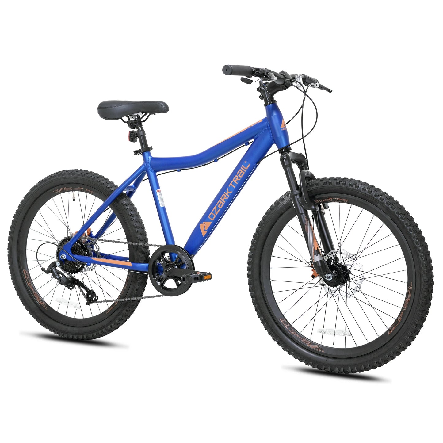 refurbish Ozark Trail 24" Glide Mountain Bike, 8 Speed, Blue, Fits Riders 4'6" - 5'6", Teen, Unisex