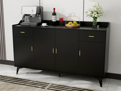 4 doors and 2 drawers blister modern sideboard buffet cabinet