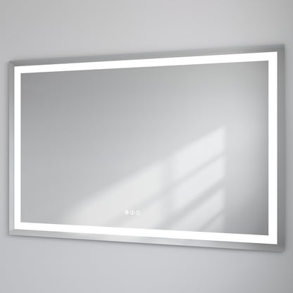 40" x 59"Dokes Frameless Anti-Fog LED Lighted Dimmable Wall Mounted Bathroom Vanity Mirror