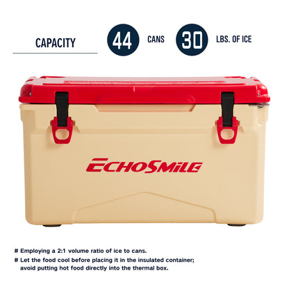 30QT New Beige+Red Insulation Box