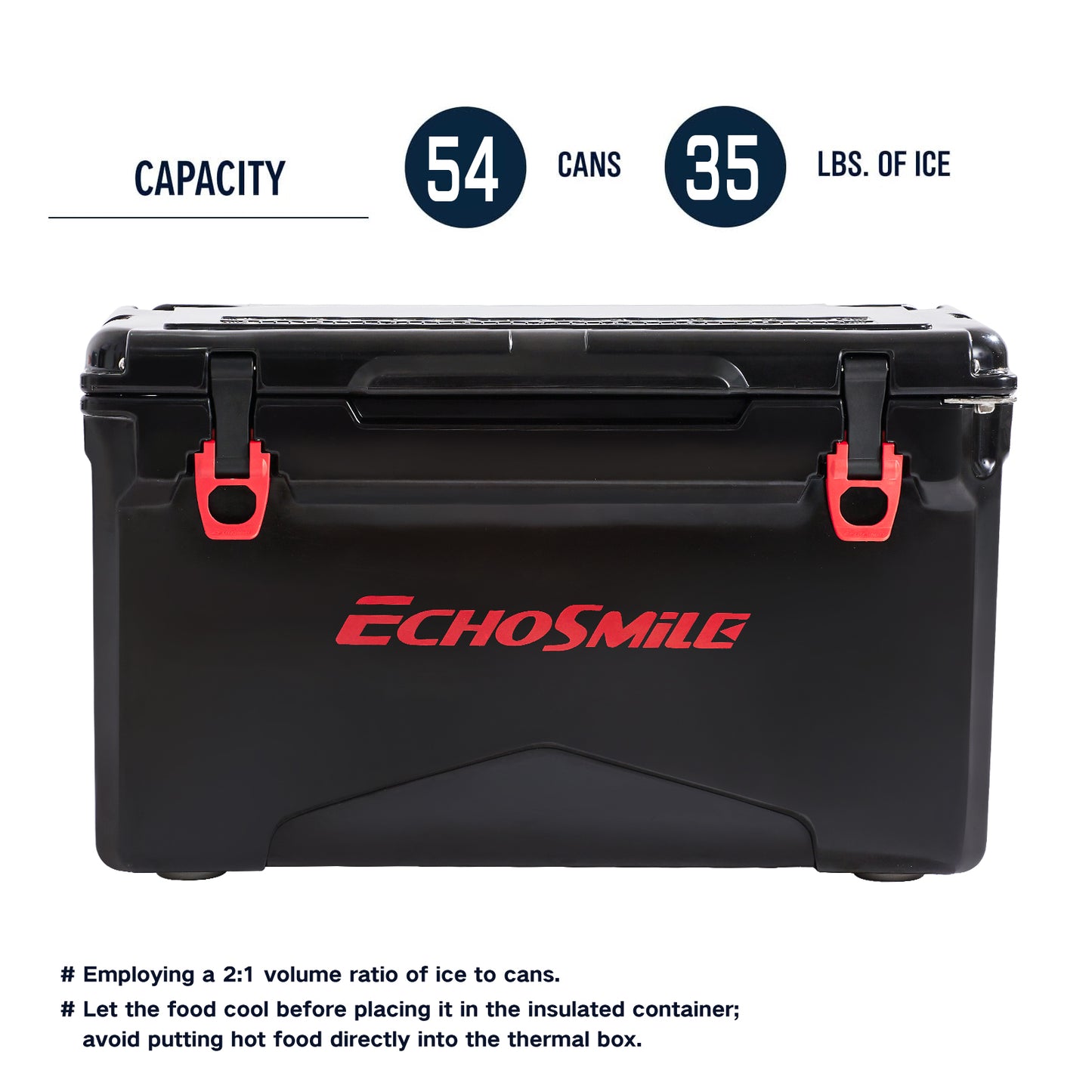 35QT New Black + Red Insulated Boxes