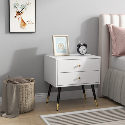 2 Drawers Nightstands (WHITE)