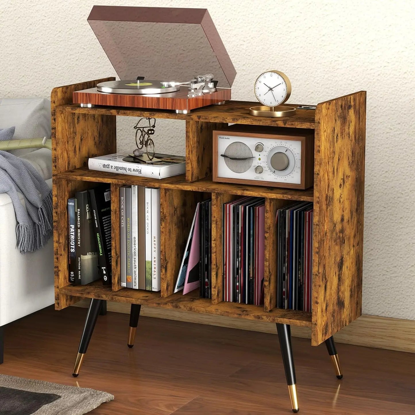 2-Shelf Audio Record Rack