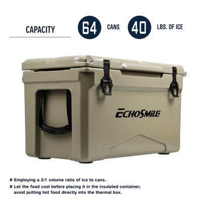 40QT new khaki colored insulated box