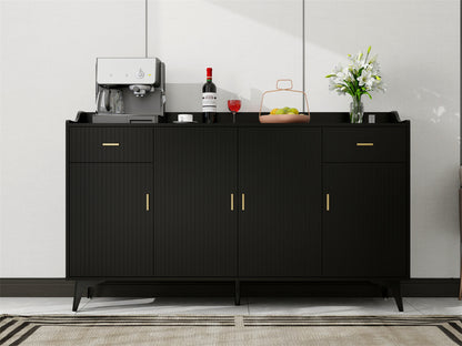 4 doors and 2 drawers blister modern sideboard buffet cabinet