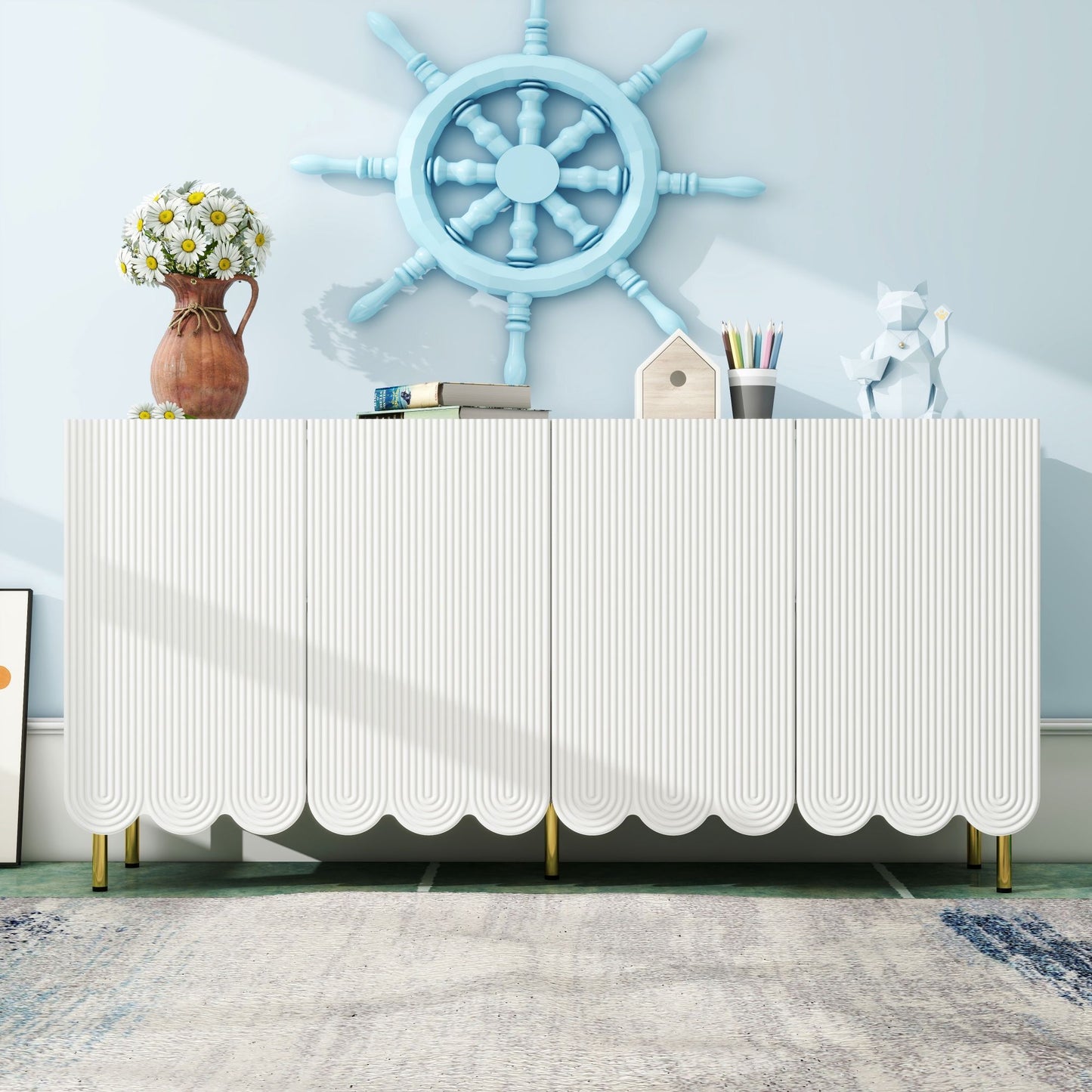 Folio 4-Door Cream Style Sideboard