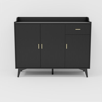 3 doors and 1 drawer modern blister plastic side cabinet